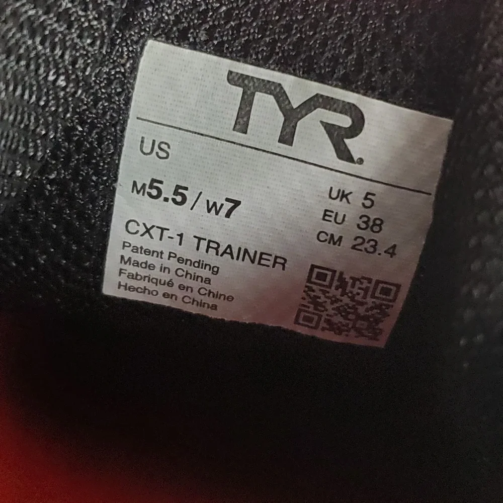 TYR CXT-1 Trainer Womens Shoes Size 7 Training Athletic Black Lace Up Sneakers